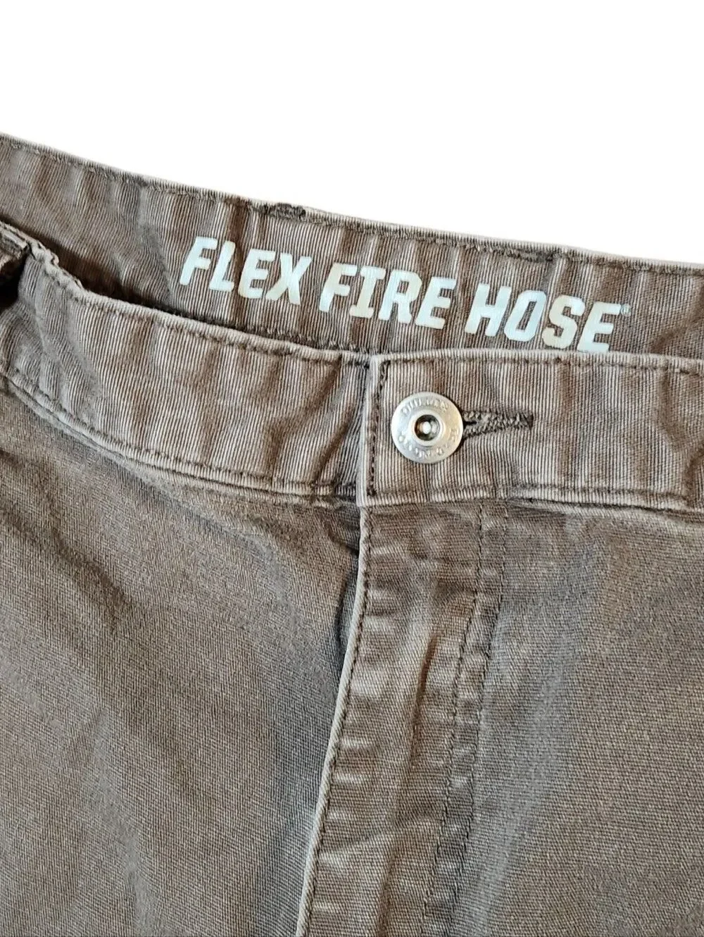 Duluth Shorts Mens Size 42 Flex Fire Hose Cargo Dark Khaki Green